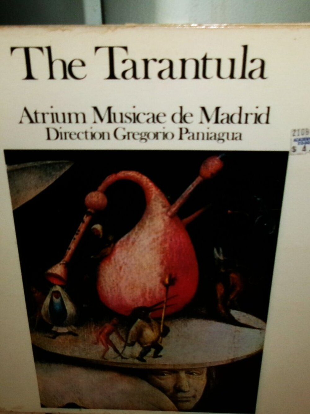 Artium Musicae de Madrid Direction Gregorio Paniagua The Tarantula 1978 lp